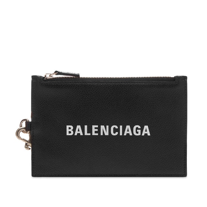 Photo: Balenciaga Logo Leather Passport Holder Lanyard