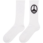 Druthers White Everyday Peace Crew Socks