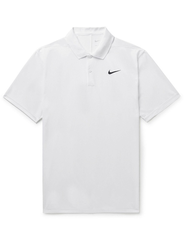 Photo: Nike Tennis - NikeCourt Logo-Print Dri-FIT Piqué Tennis Polo Shirt - White