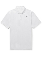 Nike Tennis - NikeCourt Logo-Print Dri-FIT Piqué Tennis Polo Shirt - White
