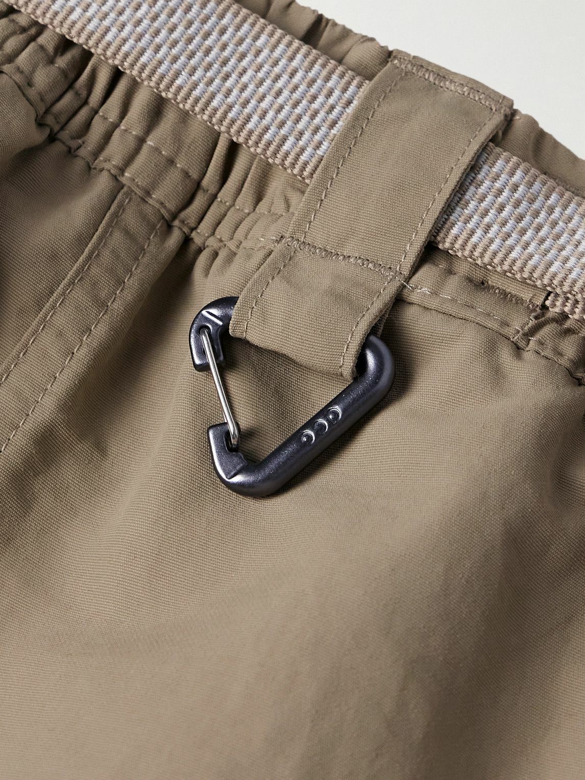 Nike - ACG Snowgrass Straight-Leg Mesh-Trimmed Belted Nylon Shorts - Neutrals