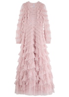 Needle & Thread Lana Ruffled Tulle Gown Lilac