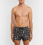 Versace - Slim-Fit Short-Length Printed Shell Swim Shorts - Black