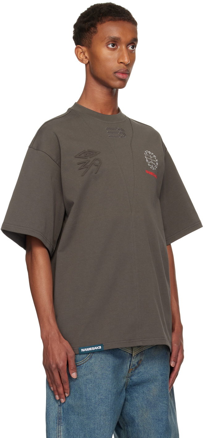 NAMESAKE Gray Sava Oversized Stone Buddha T-Shirt