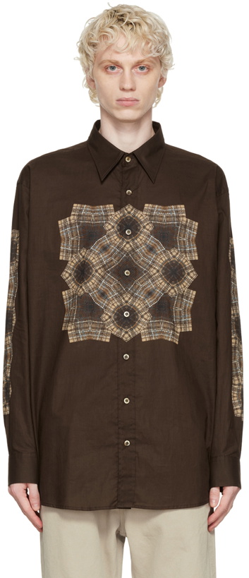 Photo: Acne Studios Brown Print Shirt