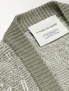 A Kind Of Guise - Jacquard-Knit Linen and Merino Wool-Blend Cardigan - Green