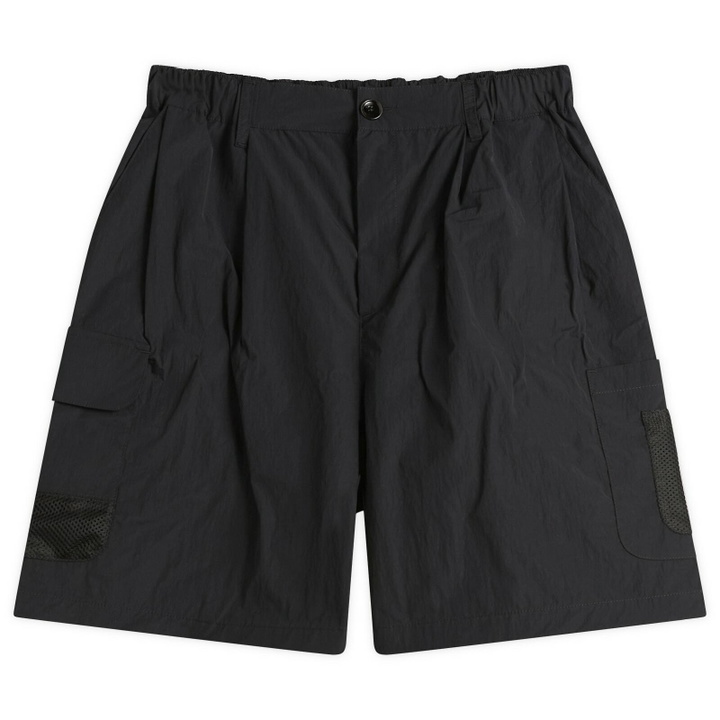Photo: A Kind of Guise Men's Quito Pleated Tech Shorts in Black Panther