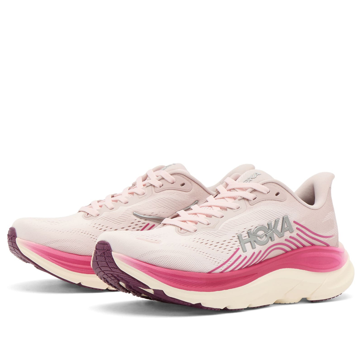 Hoka One One Women's Clifton 11 Sneaker in Pink Opal/Alabaster