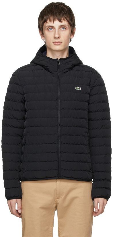 Photo: Lacoste Black Insulated Packable Coat