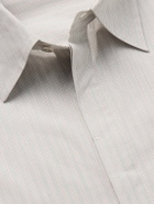 Amomento - Striped TENCEL™ Lyocell and Cotton-Blend Shirt - Gray