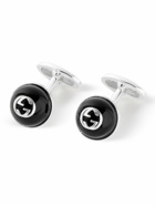 GUCCI - Marmont Silver Onyx Cufflinks