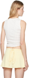Sandy Liang White Clipper Tank Top