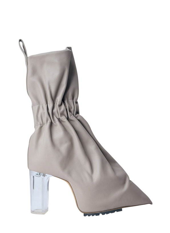 Photo: Rick Owens Taquito Gathered Leather Ankle Boots
