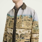 Junya Watanabe MAN Men's Gobelin Weave Blazer in Beige/Light Blue/Green
