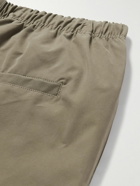 FEAR OF GOD ESSENTIALS - Wide-Leg Logo-Appliquéd Cotton-Blend Drawstring Shorts - Brown