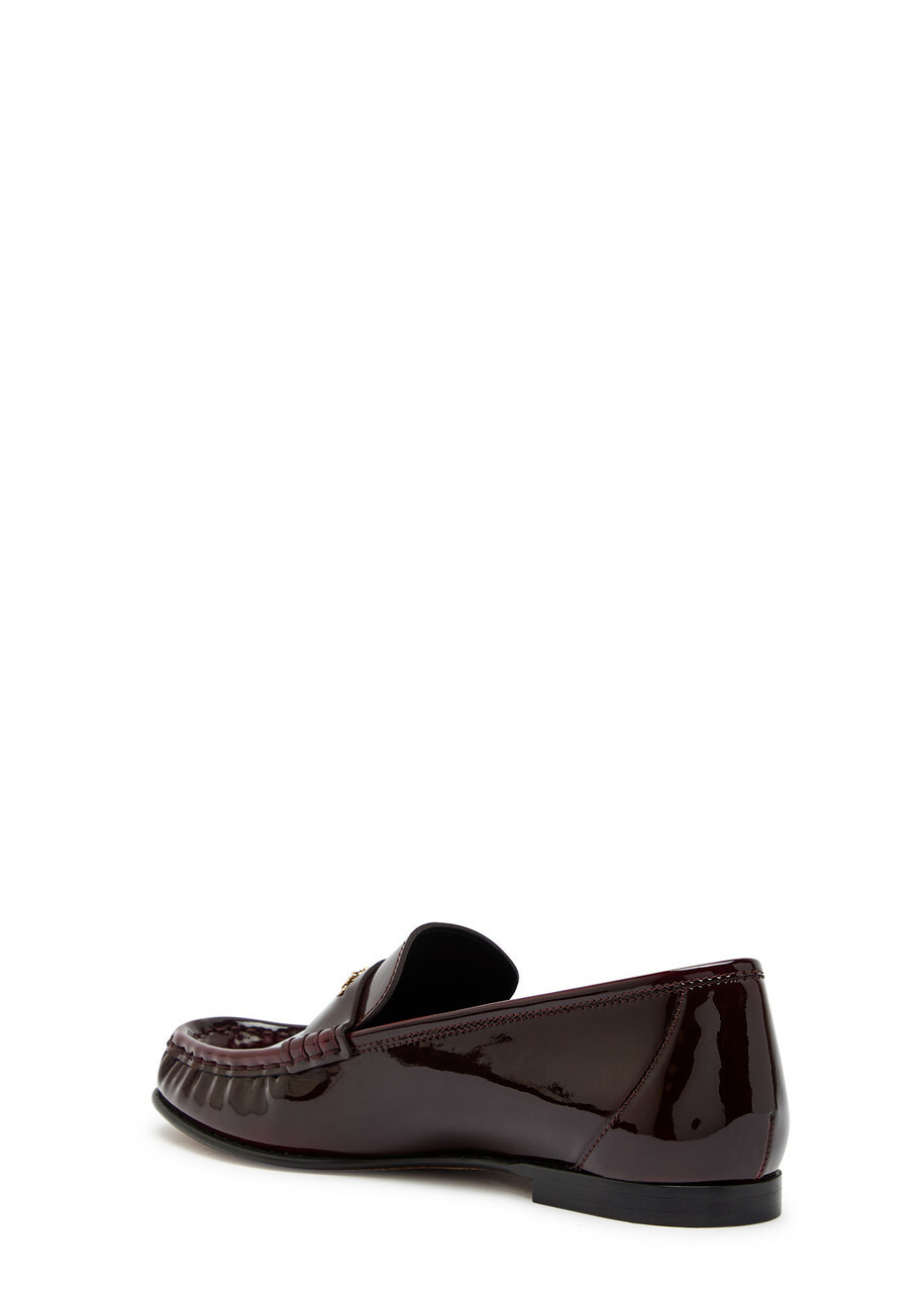 Chloe Chloé Patent Leather Loafers Burgundy