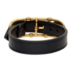 Versace Gold and Black Safety Pin Medusa Bracelet