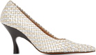 Stella McCartney Silver & Gold Elsa Woven Metallic Heels