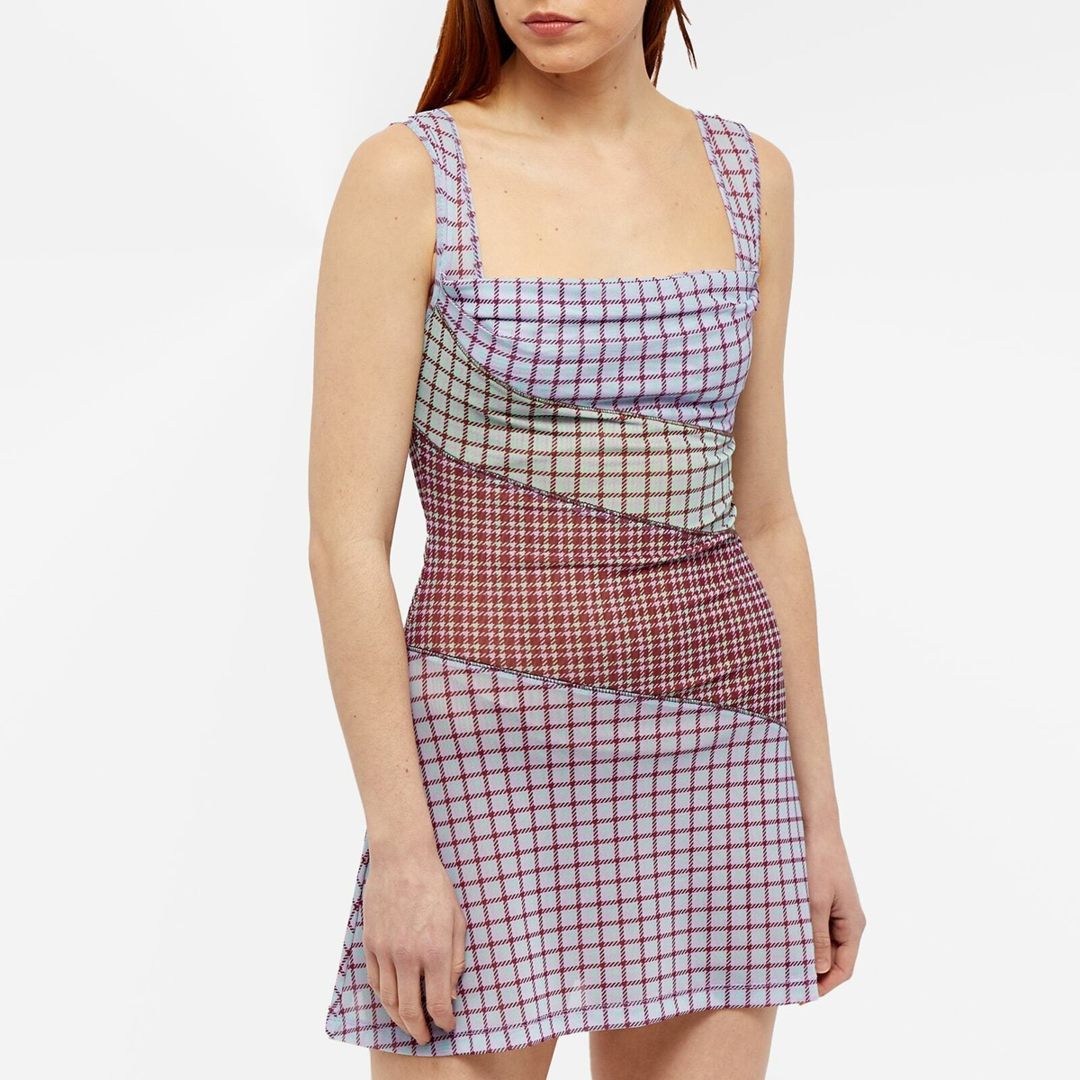miaou burgundy & blue ginger dress Miaou Ginger Dress