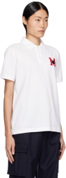 Moncler White Patch Polo