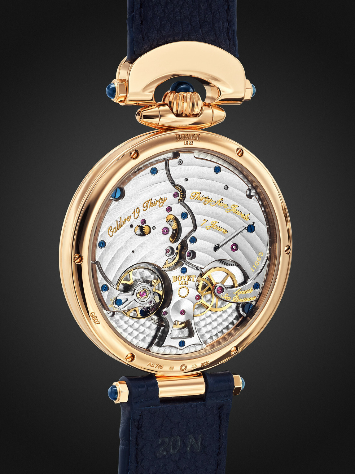Bovet - 19Thirty Hand-Wound 42mm 18-Karat Red Gold, Meteorite and Alligator Watch, Ref. No. NTR0099