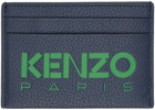 Kenzo Navy Leather Cardholder
