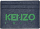 Kenzo Navy Leather Cardholder