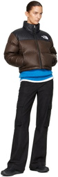 The North Face Brown Nuptse Short Down Jacket