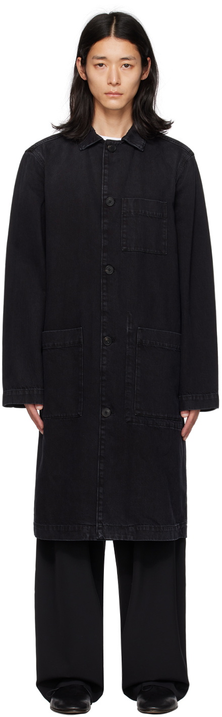 The Row Black Markus Denim Coat The Row