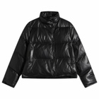 Nothing Written Women's Lambskin Leather Puffer in Black