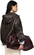 Bottega Veneta Brown Hooded Leather Jacket