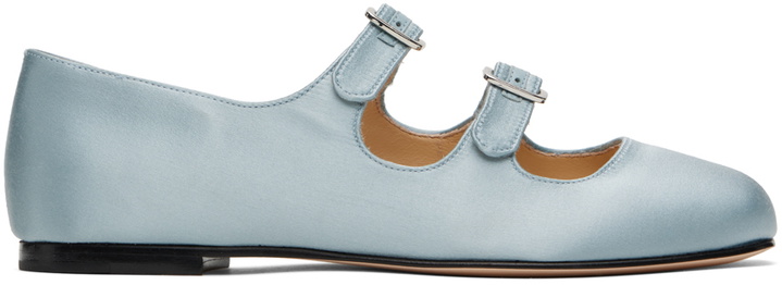 Photo: Sandy Liang SSENSE Exclusive Blue MJ Double Strap Ballerina Flats