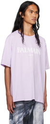 Balmain Purple Bonded T-Shirt