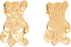 Chopova Lowena Teddy Gold Bear Stud Earrings