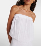 Melissa Odabash Naomi strapless cotton jumpsuit
