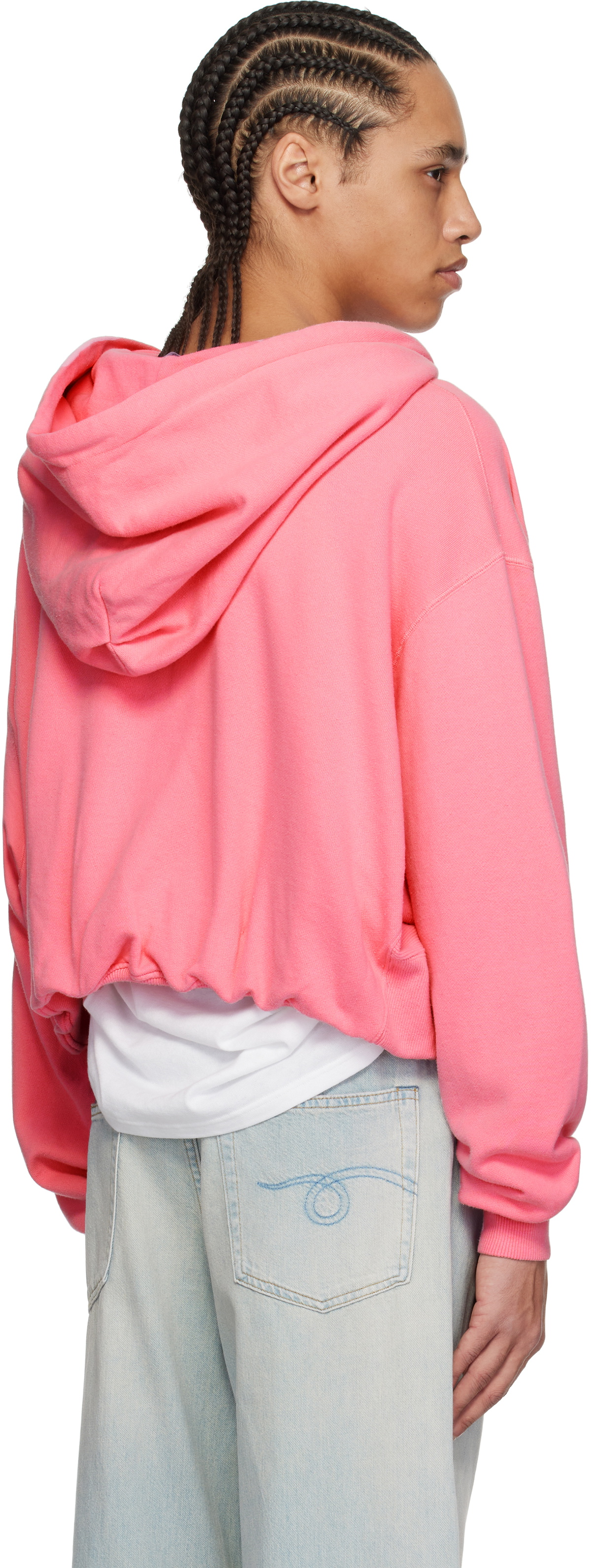 R13 Pink Balloon Zip-Up Hoodie