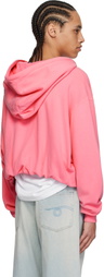 R13 Pink Balloon Zip-Up Hoodie
