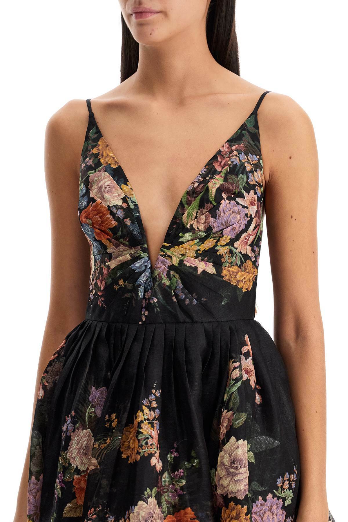 zimmermann black floral mini dress Zimmermann Crush Picnic Mini Dress in Black Floral