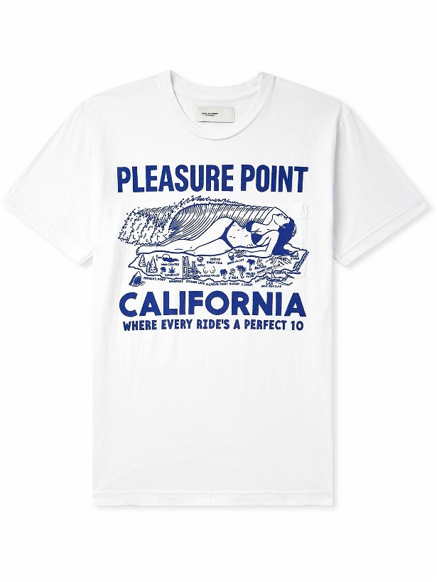 Photo: Local Authority LA - Pleasure Point Printed Cotton-Jersey T-Shirt - White