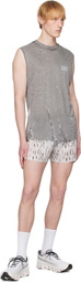 OVER OVER Gray Track Shorts