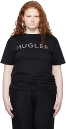 Mugler Black Chrome Logo T-shirt