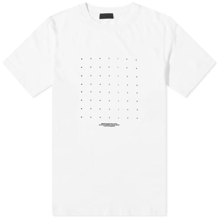 Photo: Moncler Men's Grid Logo T-Shirt in White