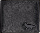 Maison Kitsuné Black Profile Fox Bifold Wallet