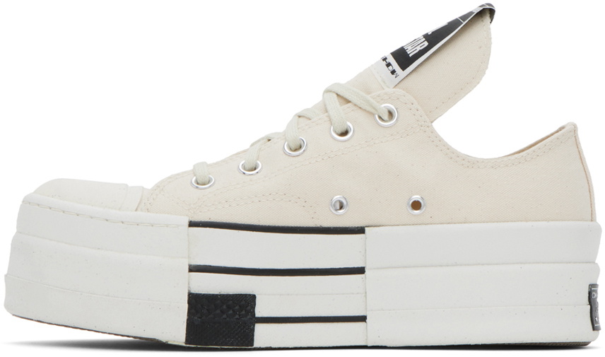 Rick Owens DRKSHDW Beige Converse Edition Drkstar Ox Low Top Sneakers