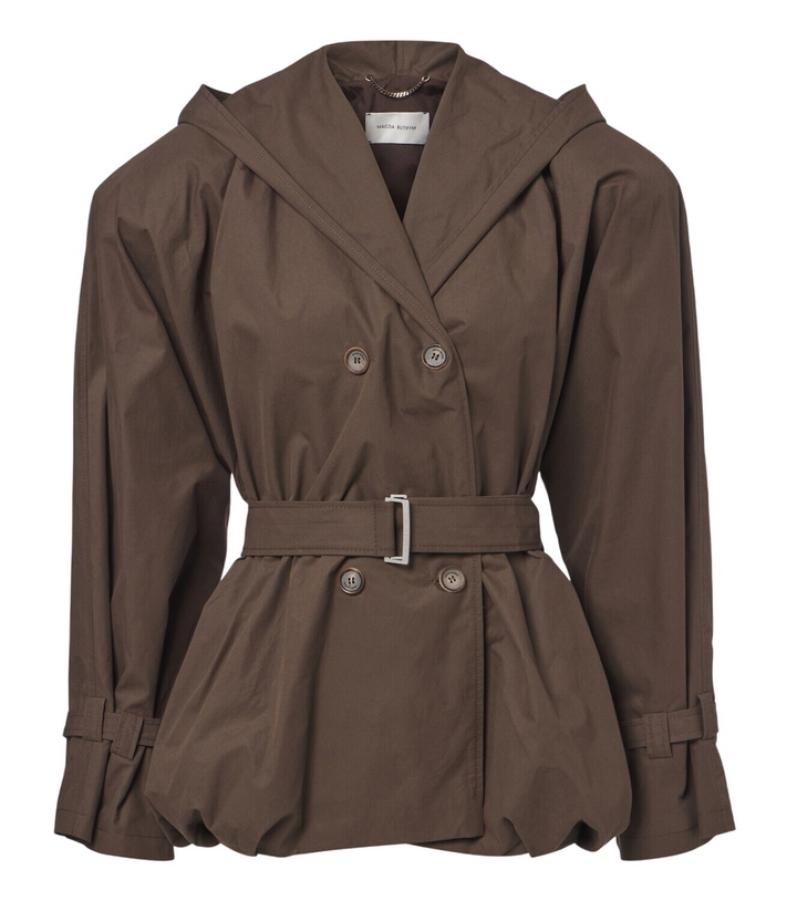 Photo: Magda Butrym Belted hooded cotton jacket