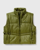 Ganni  Shiny Quilt Vest Green Vests