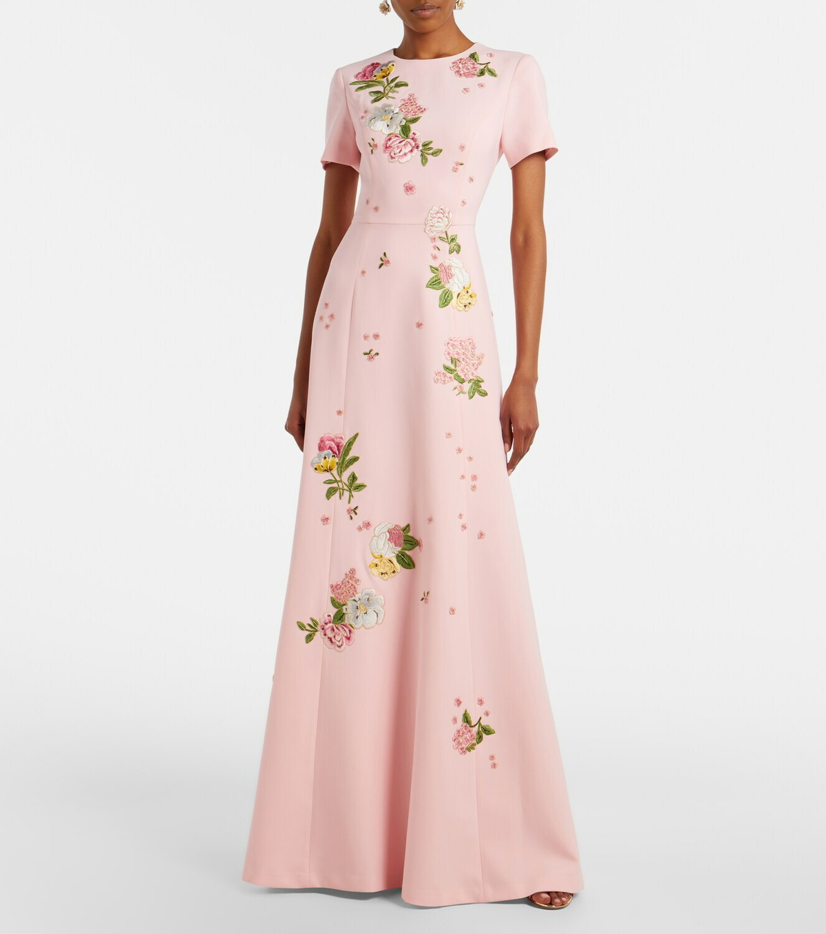 Carolina Herrera Floral embroidered crêpe gown