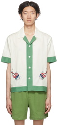 Bode White Primary Sailboat Shirt