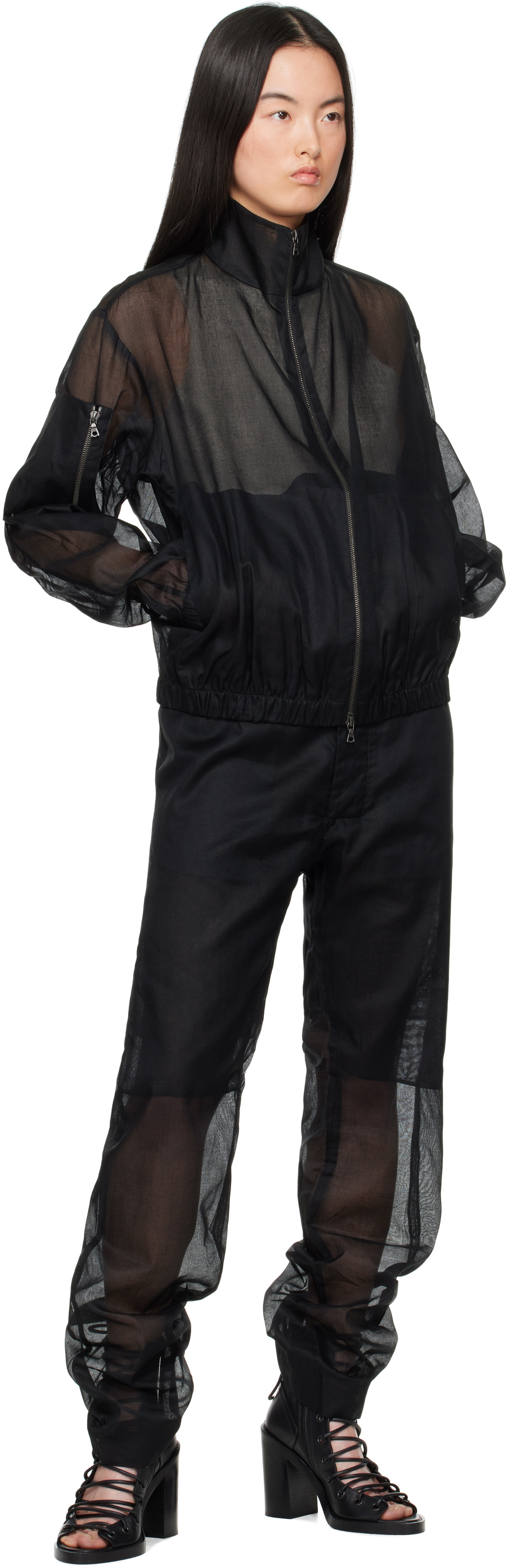 Gabriela Coll Garments Black No.205 Taffeta Trousers