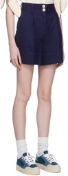 See by Chloé Navy Cuffed Shorts